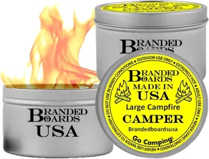 | Made in USA | Portable Mini Bonfire Campfire in a Can | Reusable & up to 5 Hours of Burn Time | Picnics Parties S'Mores Gifts Bushcraft Camping Survival Emergencies