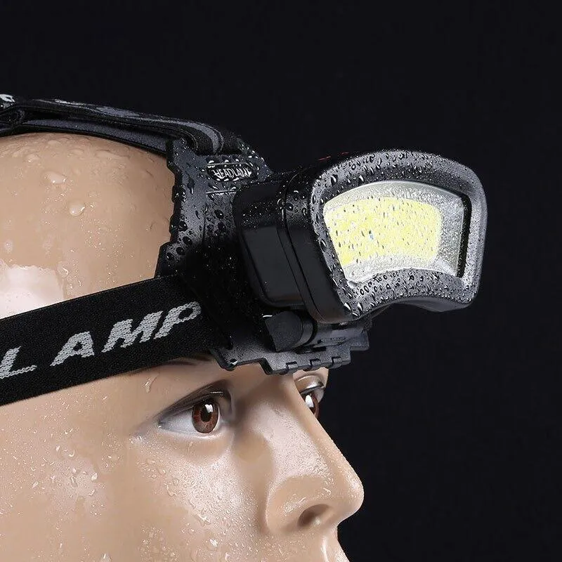 100000Lm USB Rechargeable COB LED Headlamp Torch for Work