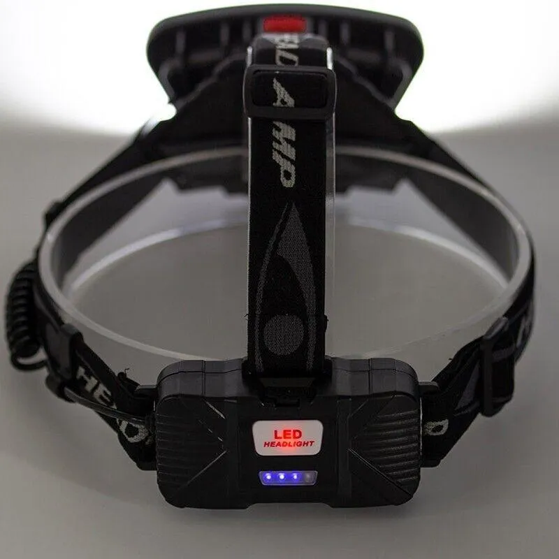 100000Lm USB Rechargeable COB LED Headlamp Torch for Work