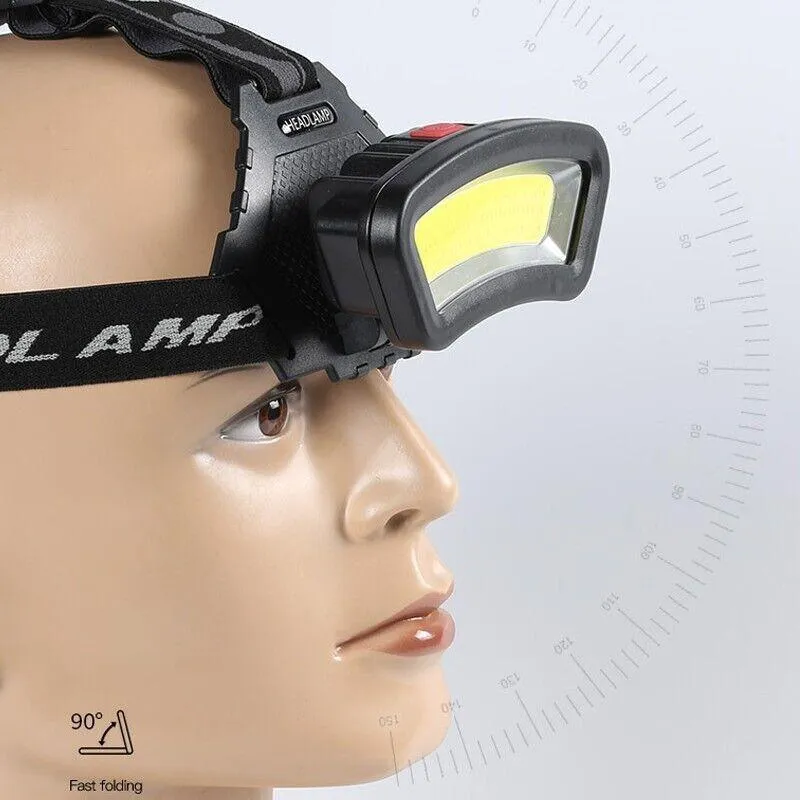 100000Lm USB Rechargeable COB LED Headlamp Torch for Work