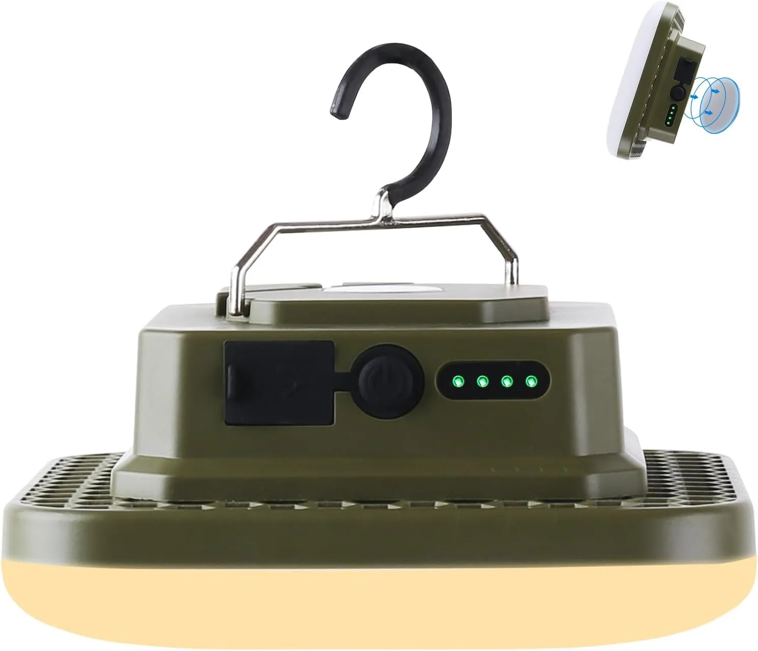 10800mAh Rechargeable Hanging Tent Light with Magnet, 30W 4000LM LED 4 Color Lighting Modes Power Bank Camping Lantern, Portable IPX5 Waterproof LED Flashlight for Emergency & Gift