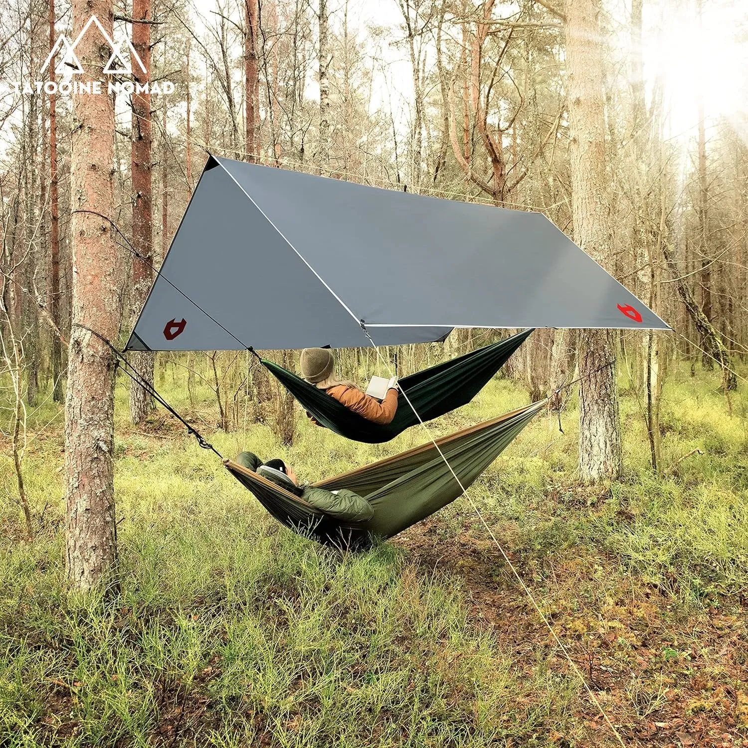 10x10 waterproof camping tarp with survival bracelet