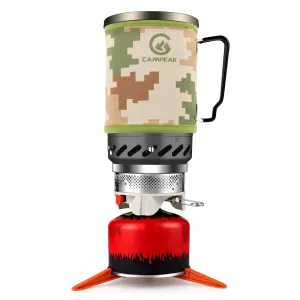1.4L Backpacking Stove Camping Propane Cooking Gear | Portable Camp Burner System with Red Tripod