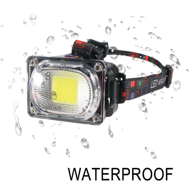150000LM COB LED Headlamp Rechargeable Head Light Flashlight Torch Lamp Camping