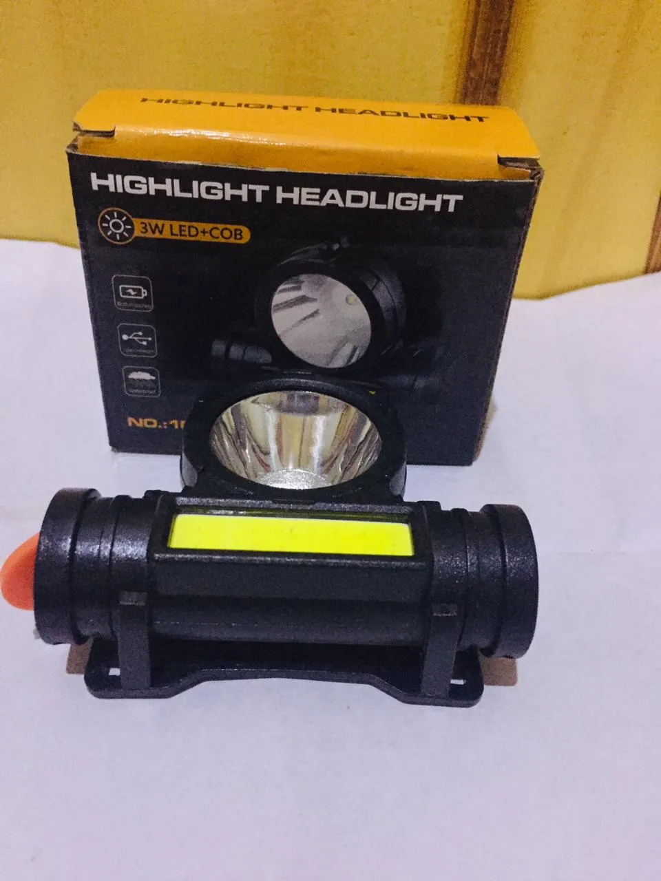 2 108 USB LED COB Model: Lamp Battery, in Charge Built-in with – 3W Torch Waterproof &amp; 1 Secure delivery High-demand products Headlight –