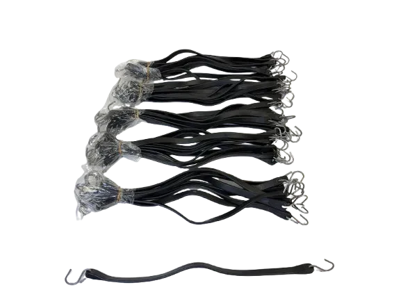 21" Natural Rubber Tarp Straps Bungees - 50 Pack