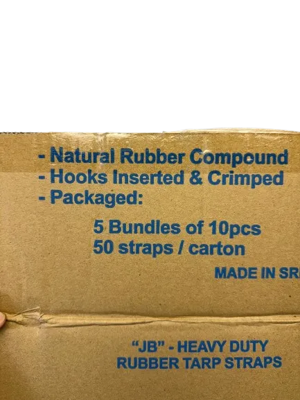 21" Natural Rubber Tarp Straps Bungees - 50 Pack