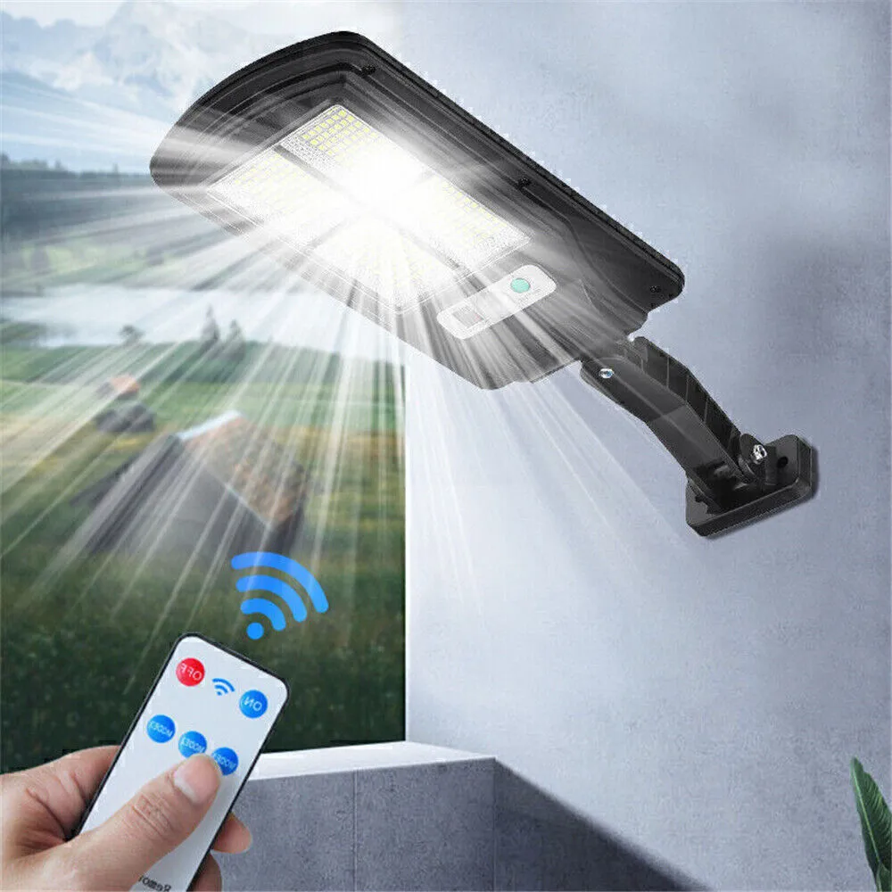 320 LED Solar Street Light Lamp Motion Sensor Flood Lights Remote Garden Yard AU