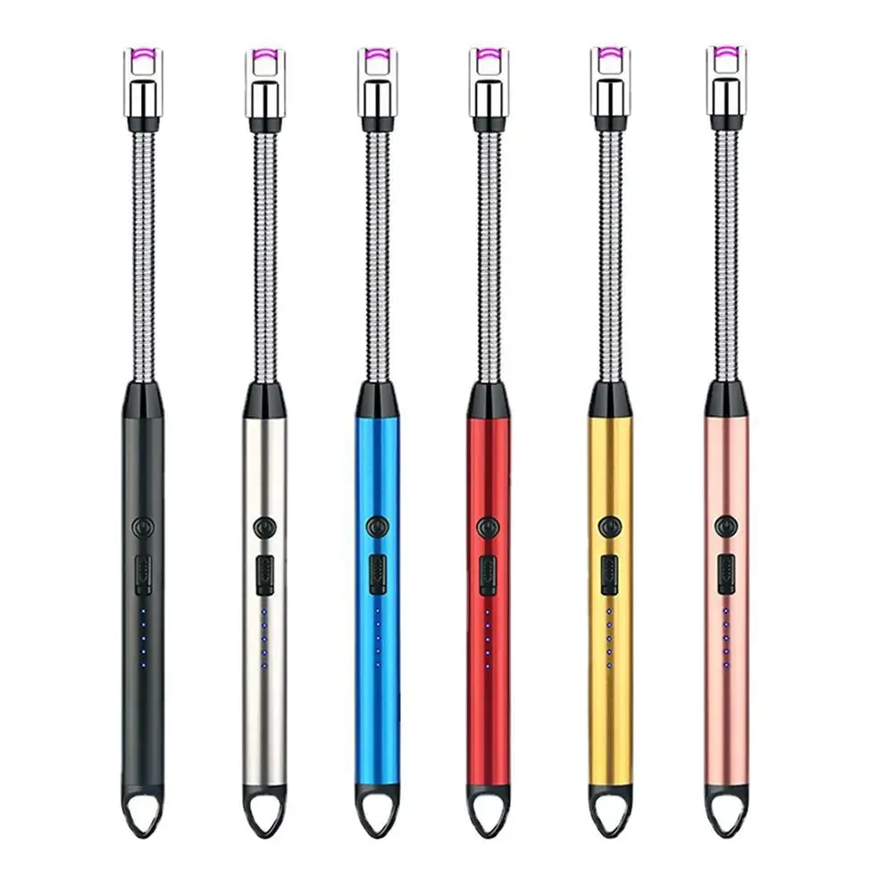 360° LED Electric Arc Lighter: USB Rechargeable, Windproof, Flameless Plasma Ignition for BBQ, Candles, Stoves