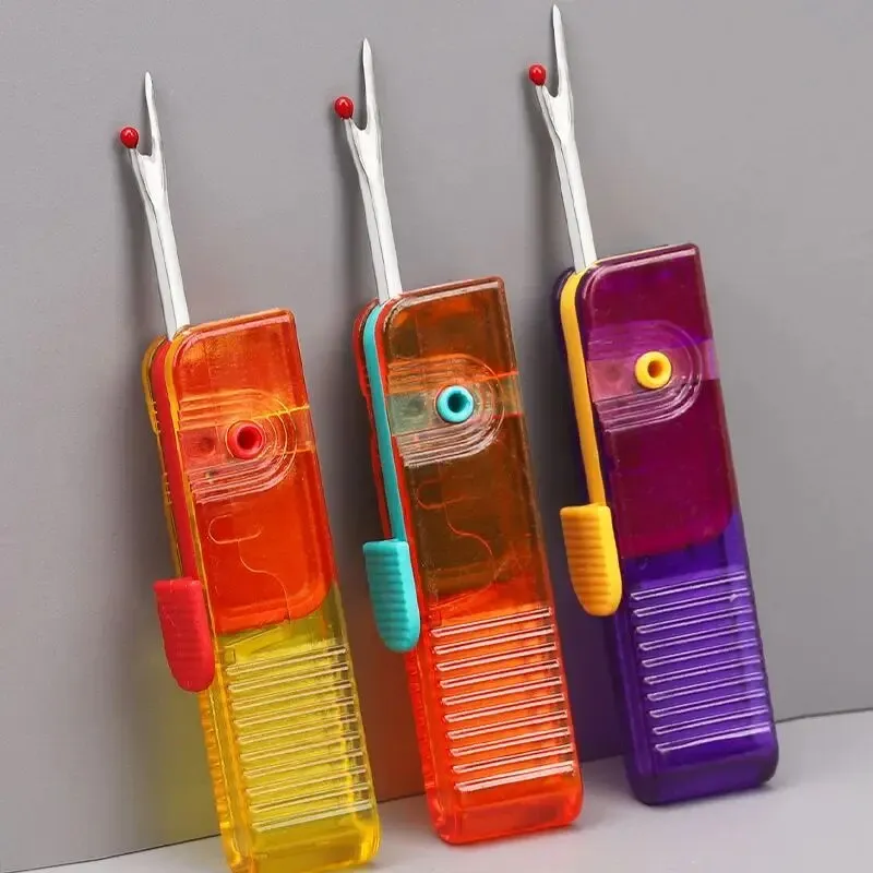 3pcs Foldable Stitch Remover Knife Plastic Seam Ripper Stitch Removal Knife Handle Craft Thread Unpicker Sewing Tool Accessories