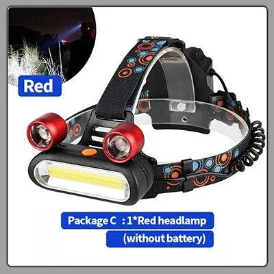 4-Mode XQ-168 COB LED Headlight USB Charger Head Torch Camping Fishing Hiking Night Riding Flashlight 18650 Battery 0727