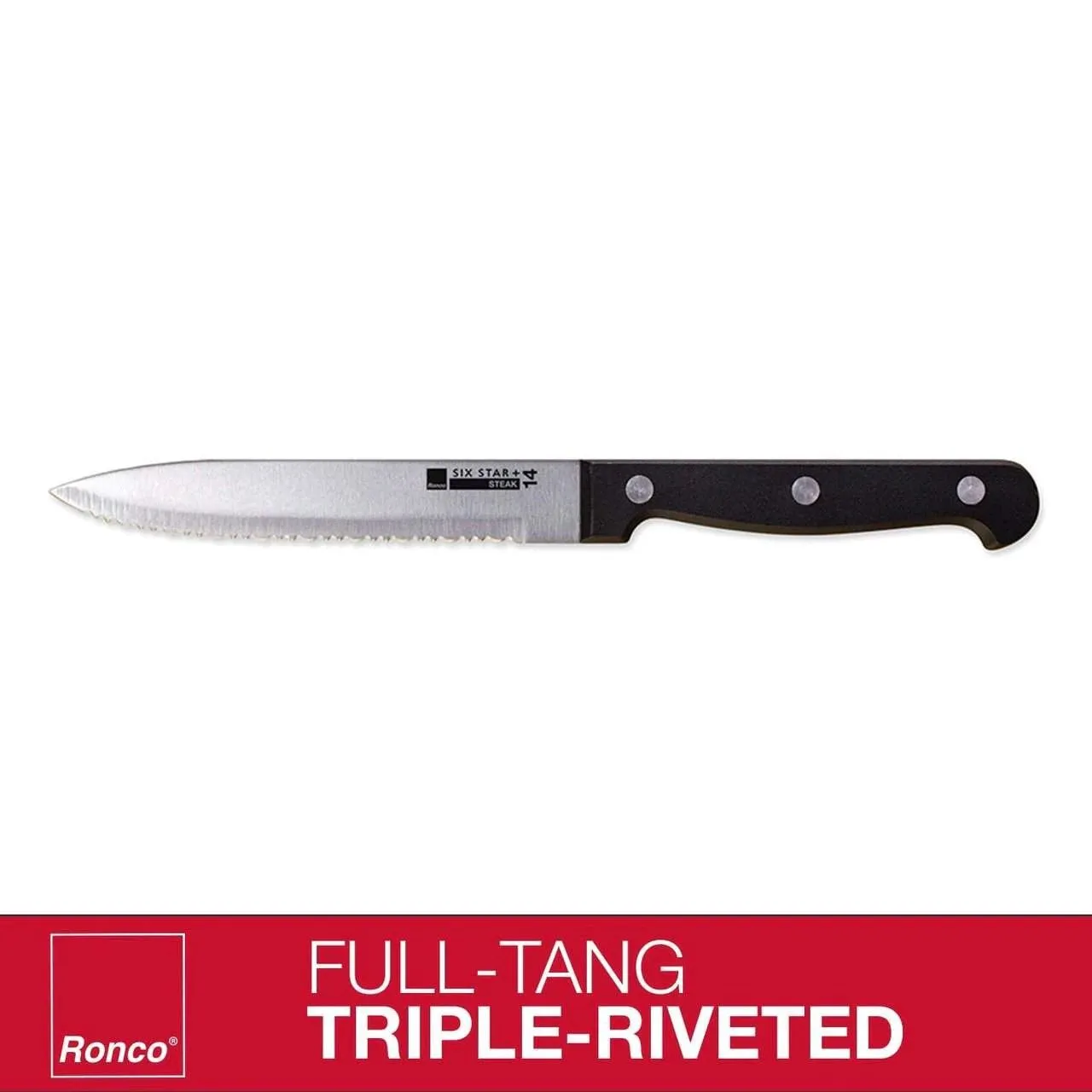 4-Piece Set: Steak Knife Set Stainless-Steel Serrated Blades