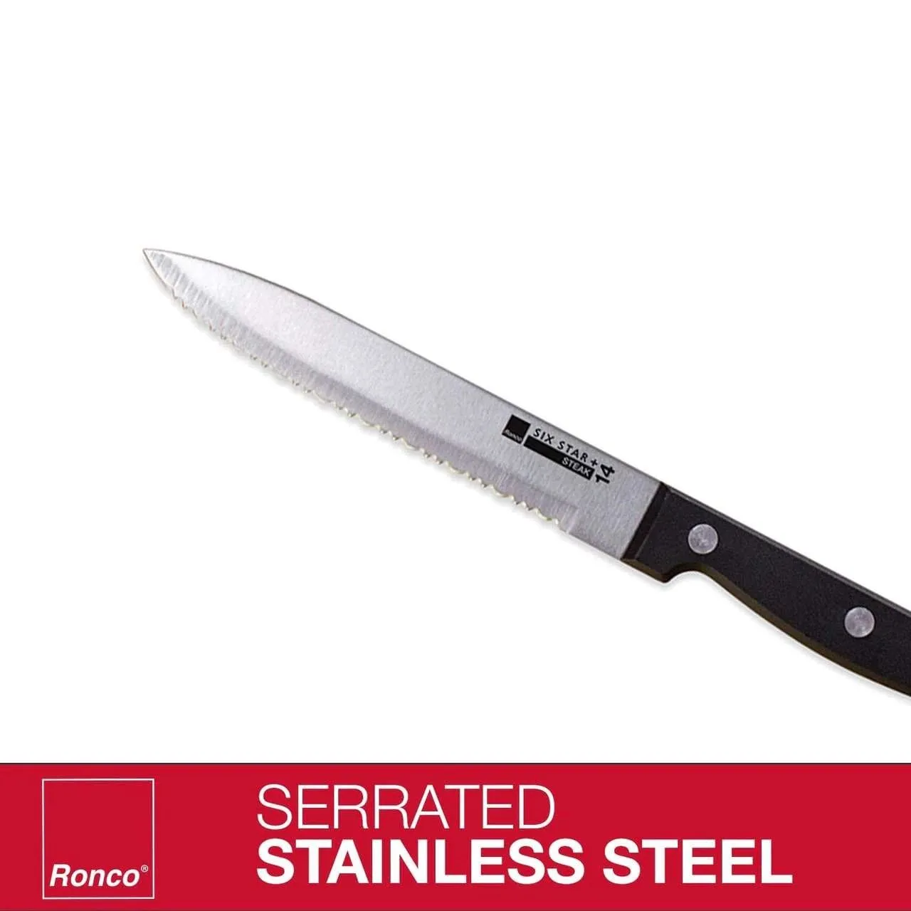 4-Piece Set: Steak Knife Set Stainless-Steel Serrated Blades
