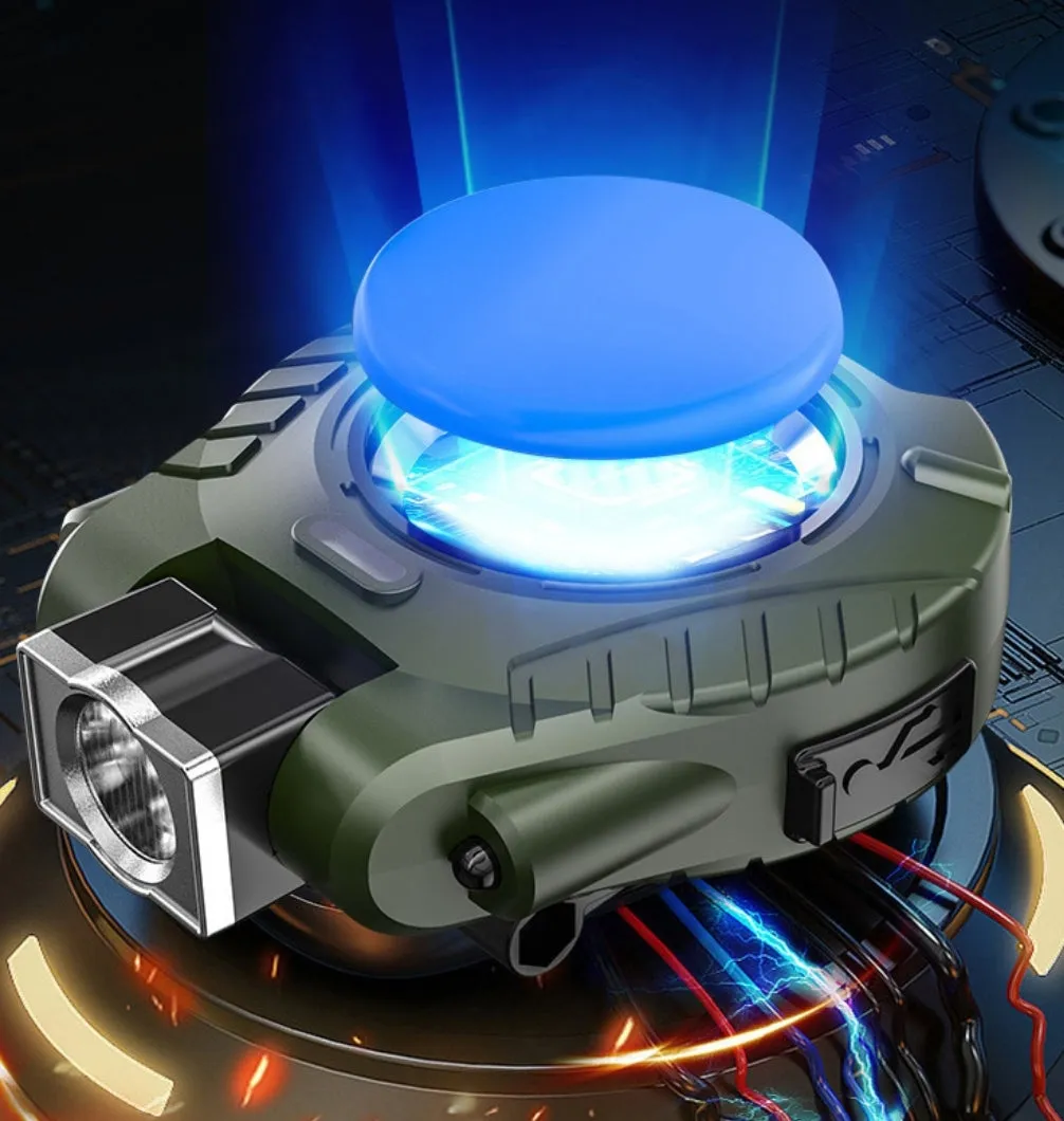 60000lm LED COB Hat Clip Headlamp Portable Mini Camping Head Light Multifunctional Dual Light Source Key Light Work Light Magnetic Light