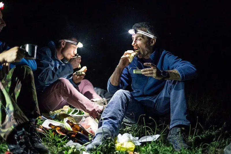 8 Modes Handfress Motion Sensor Powerful LED Headlight headlamp Head Lamp COB Flashlight Torch head light For Camping, fishing