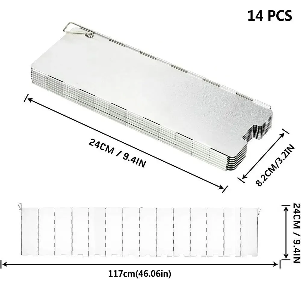 8/9/10/12/14/16 Plates Gas Stove Wind Shield Outdoor Camping