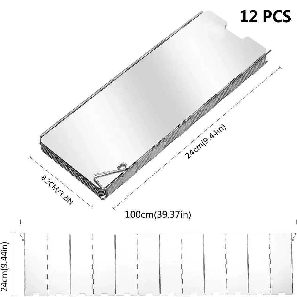 8/9/10/12/14/16 Plates Gas Stove Wind Shield Outdoor Camping