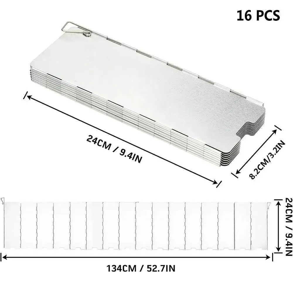 8/9/10/12/14/16 Plates Gas Stove Wind Shield Outdoor Camping