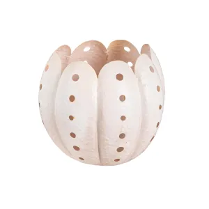 8"H Metal LED Pumpkin Lantern