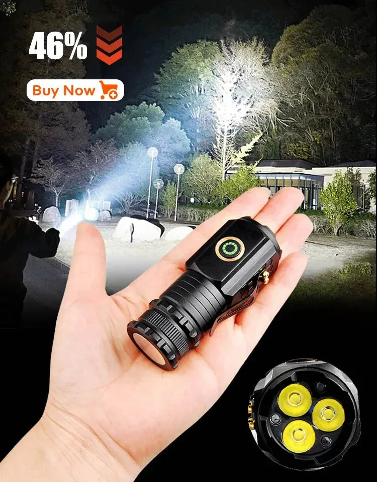 9 LED Headlamp Rechargeable, Motion Sensor, 1200mAh, USB, for Fishing, Camping, Outdoor