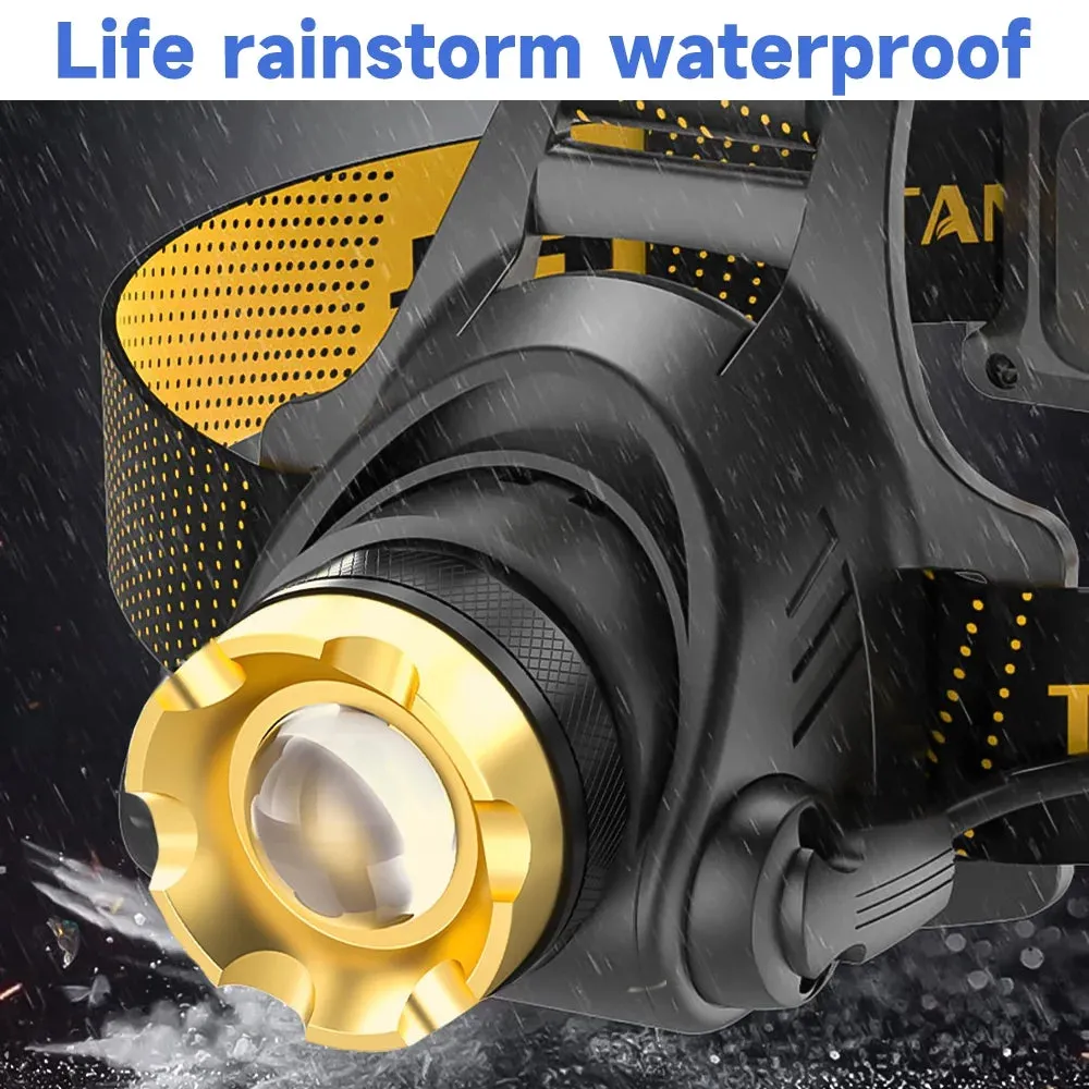 90000 Lumen Motion-Sensing Headlamp - Ultra-Bright Emergency & Observation Light
