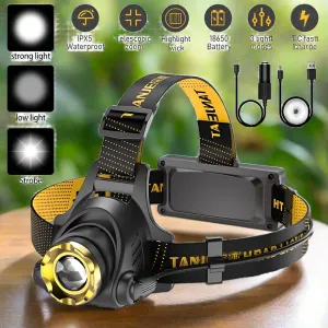 90000 Lumen Motion-Sensing Headlamp - Ultra-Bright Emergency & Observation Light