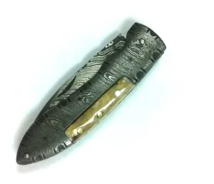 All Damascus Legal to Carry Folding Knife