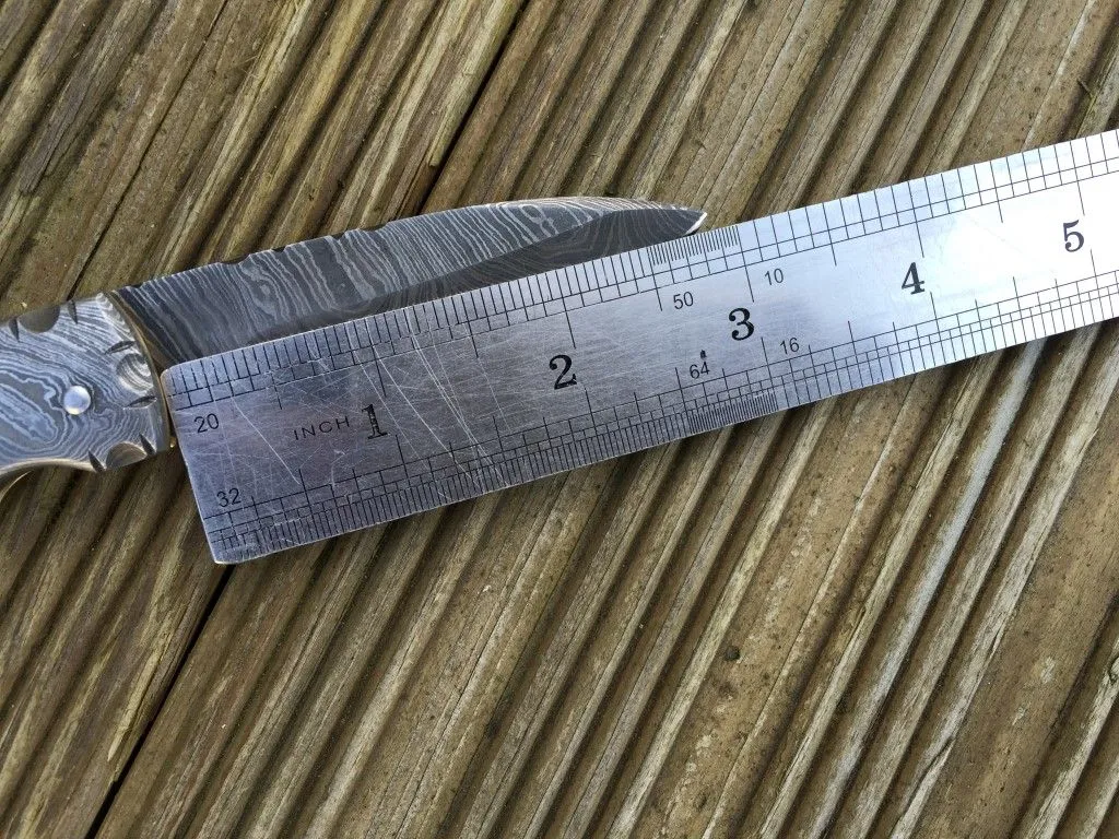 All Damascus Legal to Carry Folding Knife