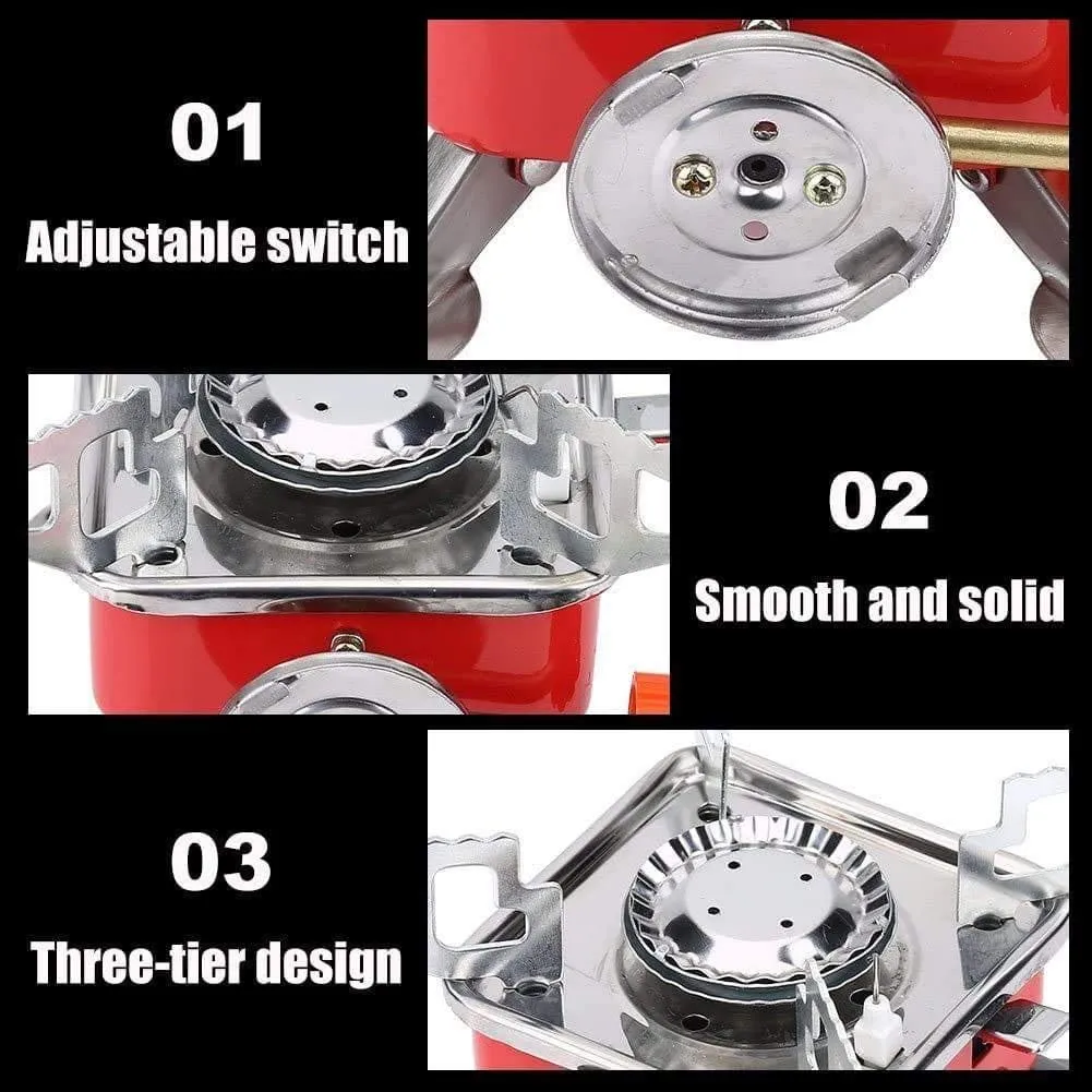 & Flash pricing Outdoor Windproof Adventures & FlameX: High Output Butane Foldable Multi-functional Cooking, Portable Heat Camping Hiking with Stove for