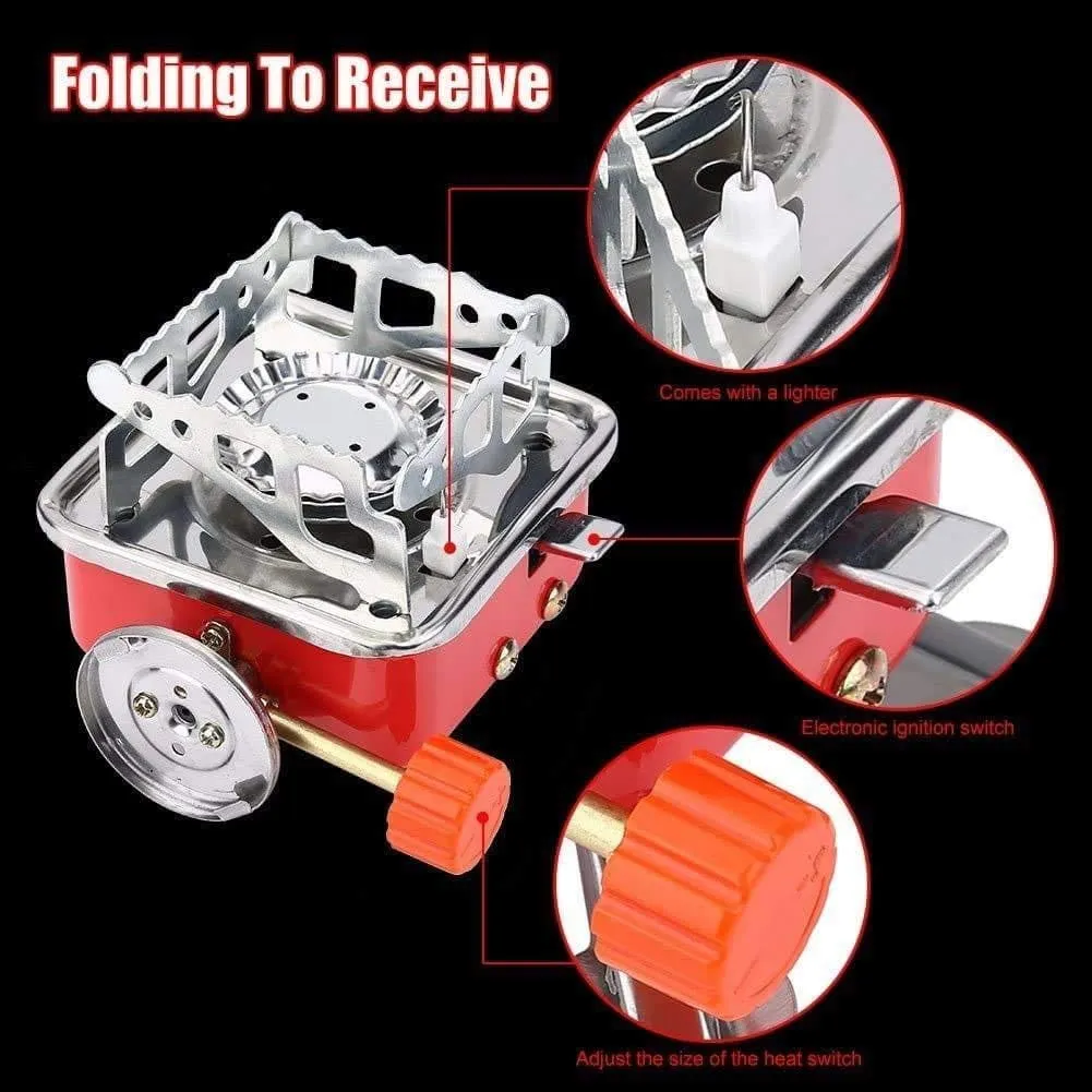 & Flash pricing Outdoor Windproof Adventures & FlameX: High Output Butane Foldable Multi-functional Cooking, Portable Heat Camping Hiking with Stove for