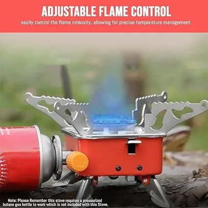 & Flash pricing Outdoor Windproof Adventures & FlameX: High Output Butane Foldable Multi-functional Cooking, Portable Heat Camping Hiking with Stove for