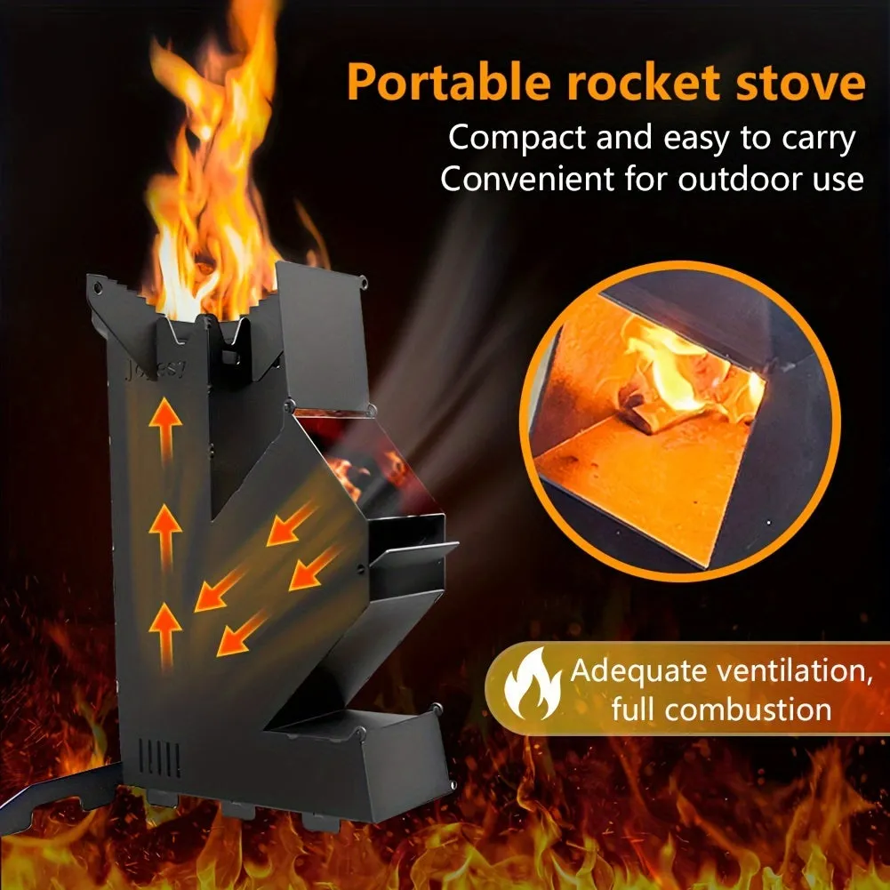 and Stoves Backpacking, - 1pc Efficient Hiking Compact, Lightweight, Best-in-class Cooking, for Emergency Fuel Multi-Functional Rocket Durable, - Customer-approved and Camping Preparedness Portable Outdoor Windproof Stove