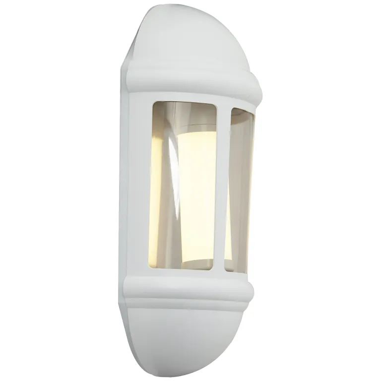 Ansell ALHLLED/WH Latina LED Half Lantern - White