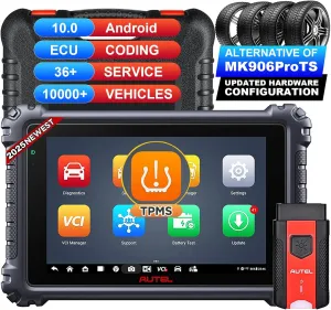 Autel MaxiCOM MK906Pro-TS Diagnostic Scan Tool - 2025 Upgrade Version of MK906PRO/MS906TS, Bi-Directional Control Scan Tool with Advanced ECU Coding, 36 Services, Guided Function, AutoAuth for FCA SGW