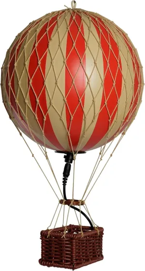 Authentic Models LED Hot Air Balloon Lanterns: Magical Night Sky Decor | Hot Air Balloon Decor | LED Lantern Decor for Enchanting Evenings | Remote Control Included - Travels Light LED, True Red