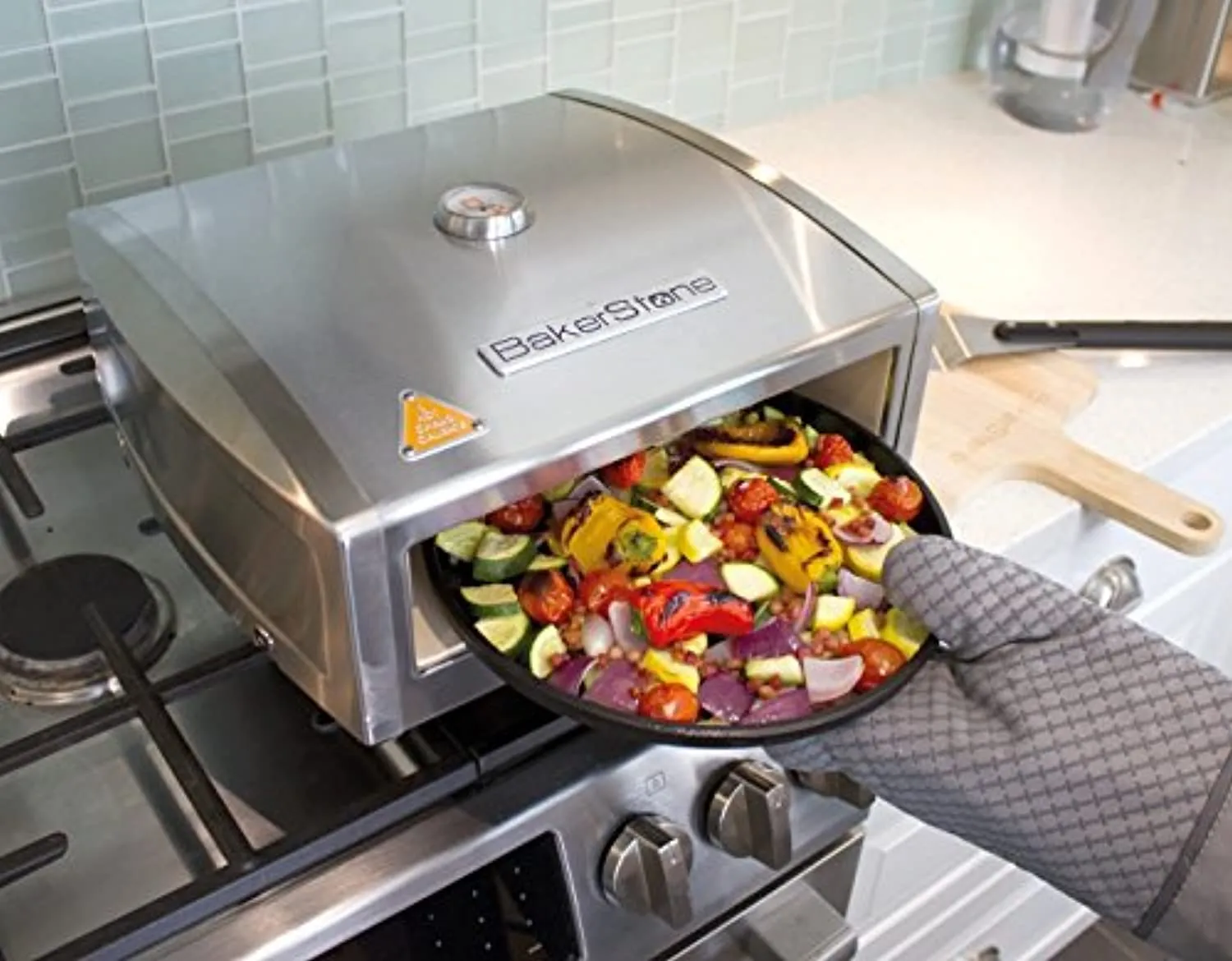 BakerStone Pizza Box, Gas Stove Top Oven (Stainless Steel)