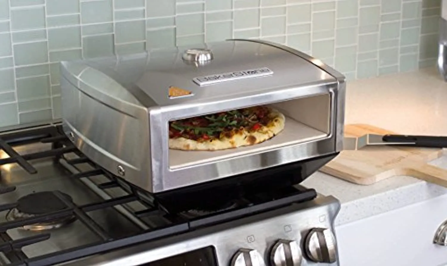 BakerStone Pizza Box, Gas Stove Top Oven (Stainless Steel)