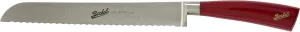 Berkel Elegance Bread Knife | 8.5" Stainless Steel Blade | Elegant Cutlery for Home & Kitchen | Made in Italy (Red)
