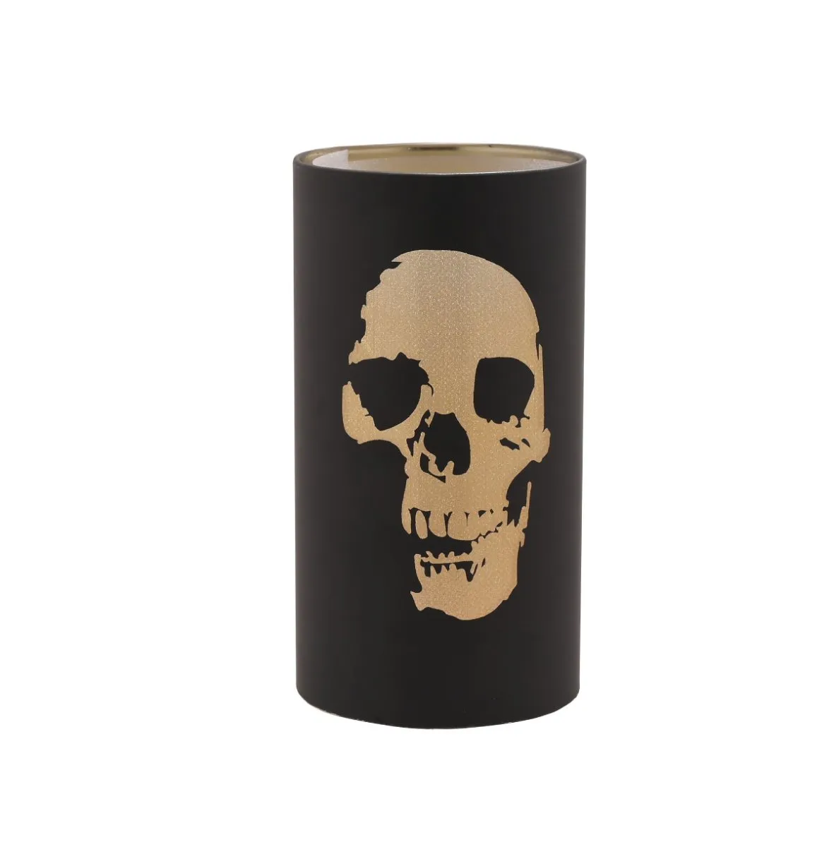 Black & Gold Skull Lantern