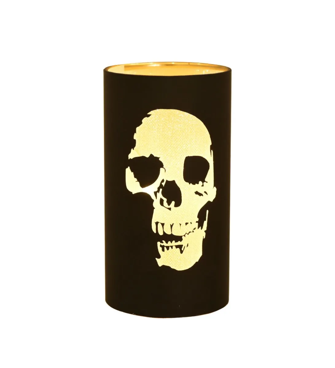 Black & Gold Skull Lantern
