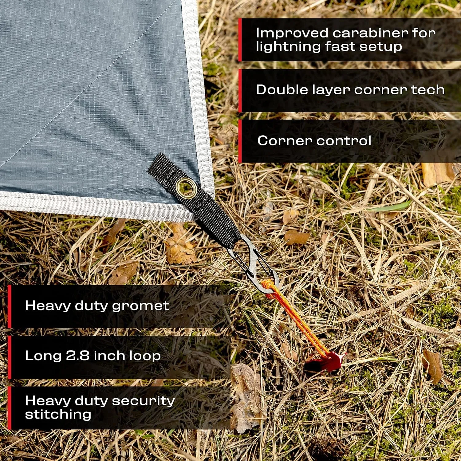 Bracelet or Makes Waterproof; Flash sale Backpacking Tarp Shelter; in Rain Camping Great Hammock Rich selection Lightweight Multiple 100% Colors, Comes 10X10 a Survival Grey Survival Included; Tarp; Fly