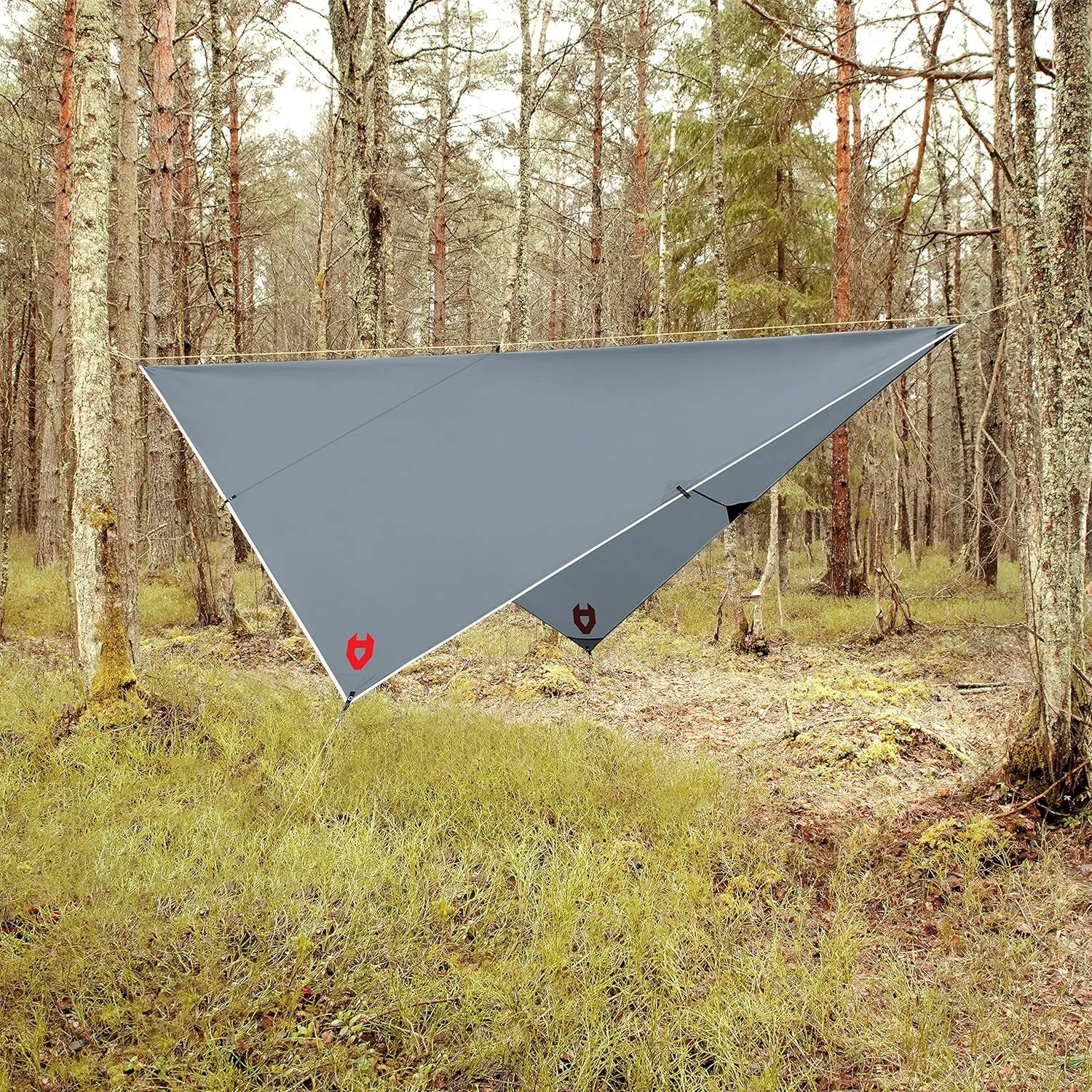 Bracelet or Makes Waterproof; Flash sale Backpacking Tarp Shelter; in Rain Camping Great Hammock Rich selection Lightweight Multiple 100% Colors, Comes 10X10 a Survival Grey Survival Included; Tarp; Fly