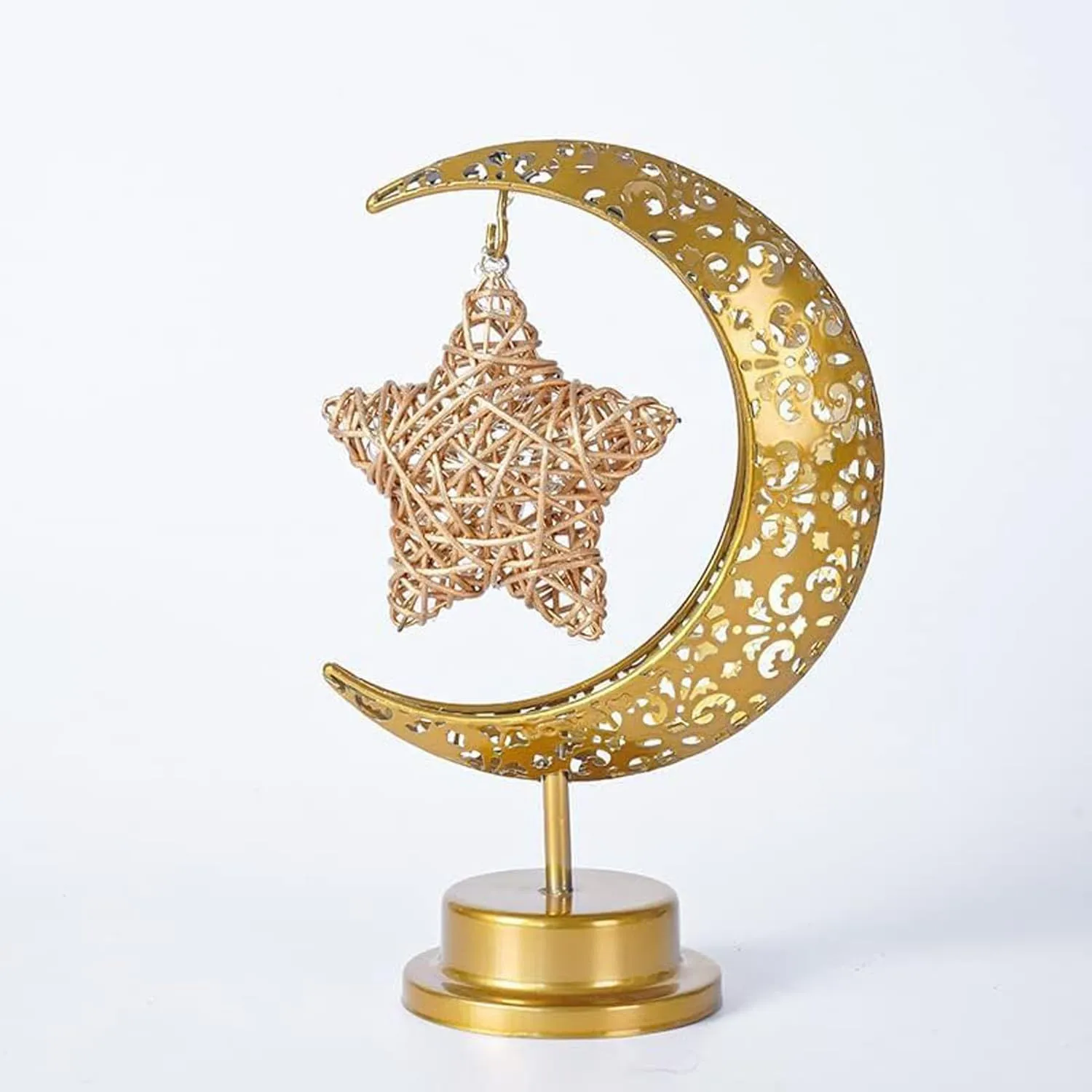 BrainGiggles Eid Mubarak LED Night Light - Ramadan Lantern Hanging Lamp Ornament for Holiday Festival Home Decoration