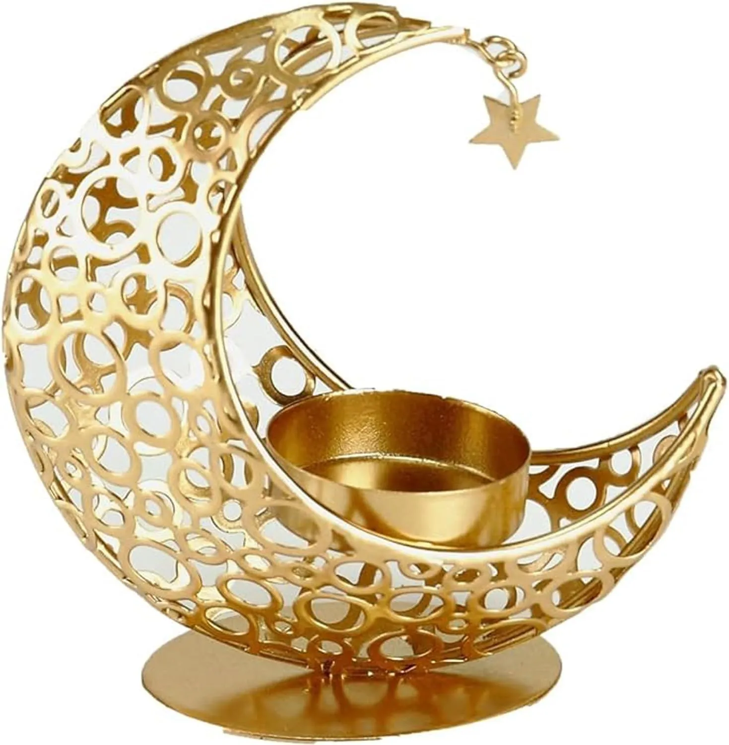 BrainGiggles Eid Mubarak LED Night Light - Ramadan Lantern Hanging Lamp Ornament for Holiday Festival Home Decoration