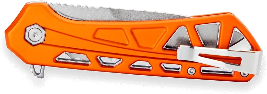 Buck Knives 812 Trace Partially-Serrated Pocket Knife, Orange