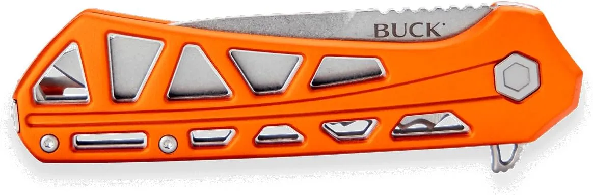 Buck Knives 812 Trace Partially-Serrated Pocket Knife, Orange