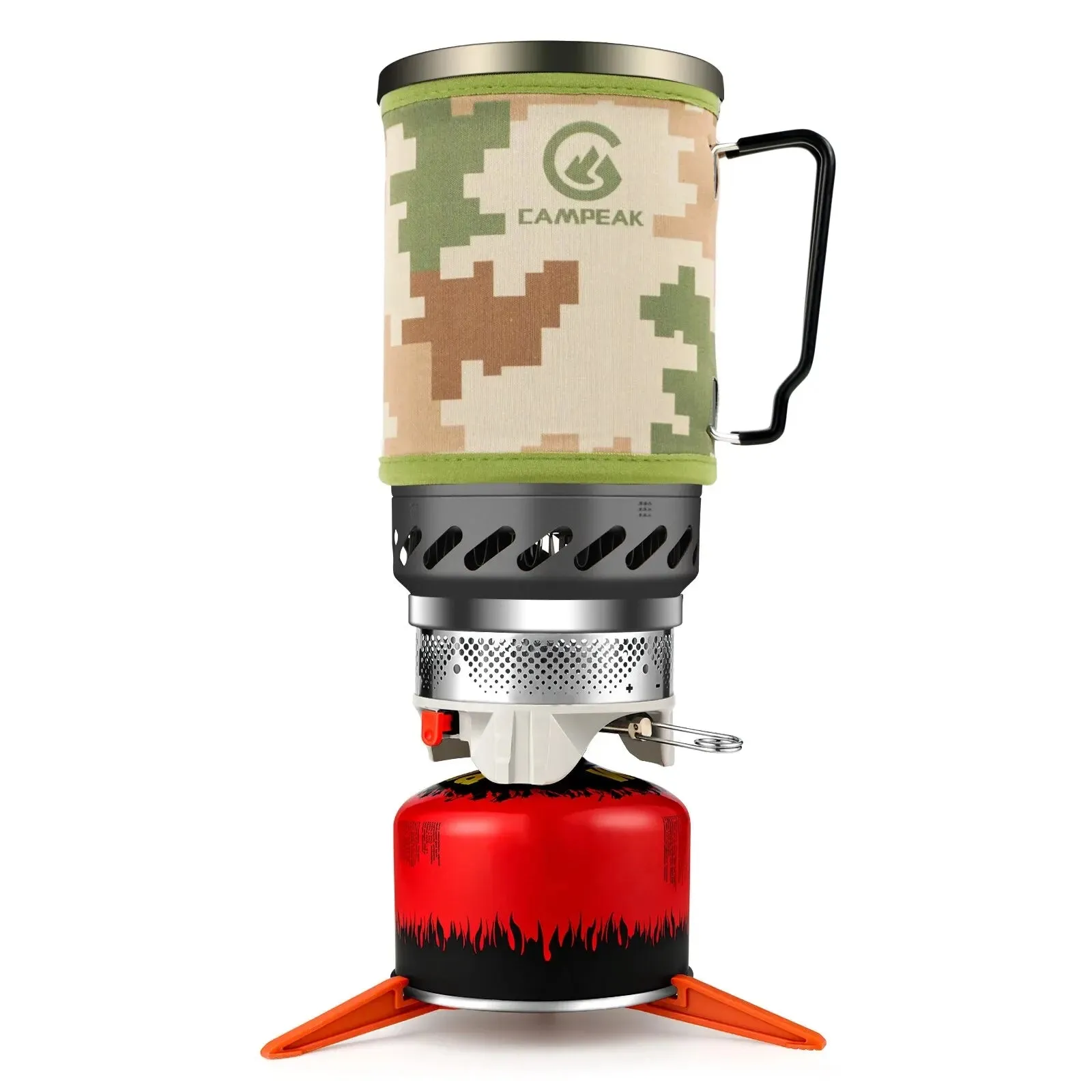 CAMPEAK 1.4L Backpacking Stove – Portable Propane Cooking System for Camping & Hiking