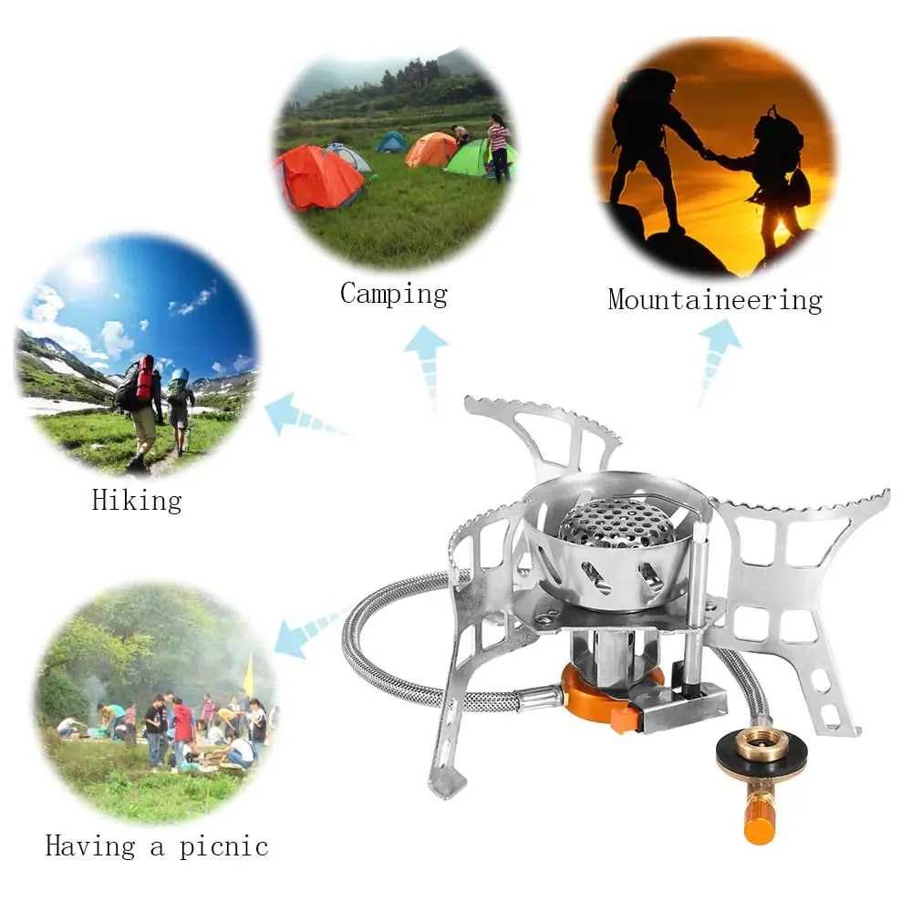 Camping Chic Gas Liquefied Butane Stove ZYZY 3900W Windproof Compact Burner Popular product Compatible Steel Outdoor Powerful Stainless Gas