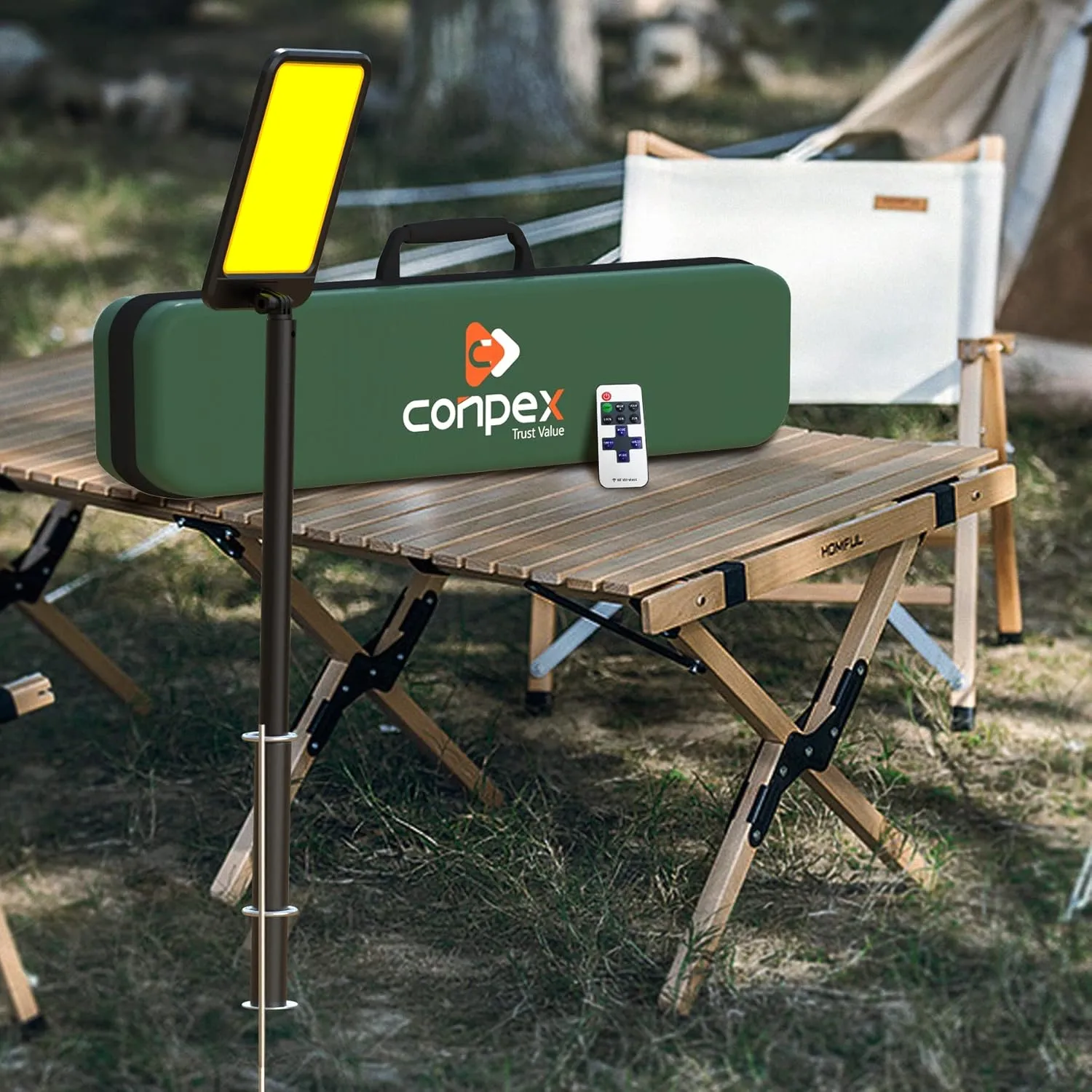 Camping Light, 10000 Lumens Super Bright Range 50 Ft * 50 Ft Meet 4-6 Tent Lighting, Outdoor Telescopic Camping Lights Campsite Camp Area Light Pole