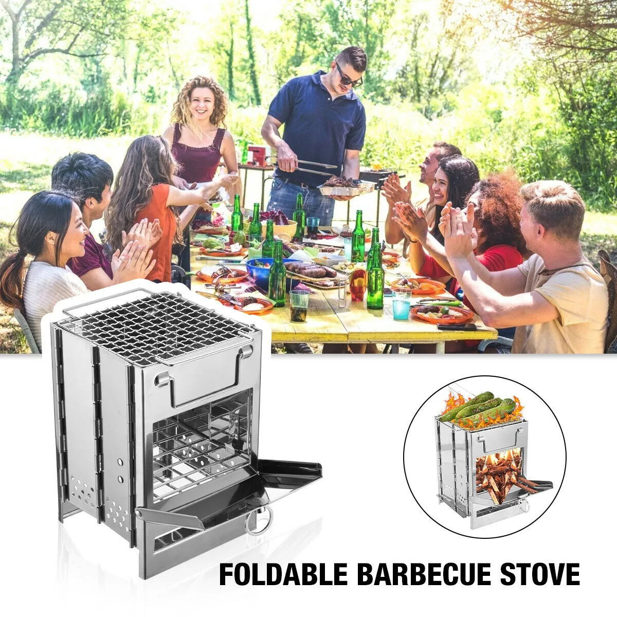 Camping Stove Portable - BBQ Picnic Camping Grill